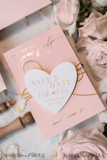 SAVE THE DATES acrylic gold magnets Save the date custom wording, plexi heart shaped engraved magnet3