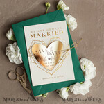 SAVE THE DATES acrylic gold magnets Elegant Save the Date Heart Magnet and Card, Gold Dark Green Elegant Wedding Save The Dates Acrylic Heart4