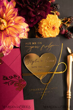 SAVE THE DATES acrylic gold magnets Save the Date with gold magnet, unigue save the date, glamour wedding8