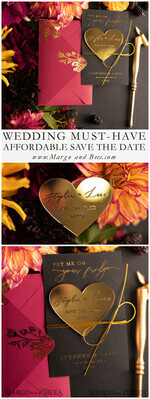 SAVE THE DATES acrylic gold magnets Save the Date with gold magnet, unigue save the date, glamour wedding8