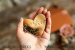 SAVE THE DATES acrylic gold magnets Personalised Save the Date Heart Acrylic Magnet and Card, Gold Terracotta Elegant Wedding Save The Dates Acrylic Heart, boho Save The Date Cards8