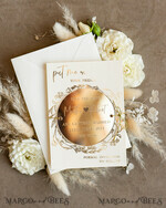 SAVE THE DATES acrylic gold magnets Personalised Gold Acrylic circle Save the Date Magnet and Card, ivory Wedding Save The Dates Plexi Magnets, Wedding Boho Save The Date Cards4