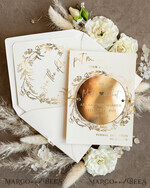 SAVE THE DATES acrylic gold magnets Personalised Gold Acrylic circle Save the Date Magnet and Card, ivory Wedding Save The Dates Plexi Magnets, Wedding Boho Save The Date Cards4