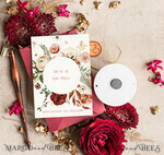 SAVE THE DATES acrylic gold magnets Personalised Maroon Save the Date circle Magnet and Card, boho Wedding Save The Dates Acrylic golden mirror magnet6