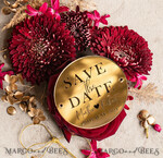 SAVE THE DATES acrylic gold magnets Personalised Maroon Save the Date circle Magnet and Card, Marble Wedding Save The Dates Acrylic golden mirror magnet6
