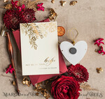 SAVE THE DATES acrylic gold magnets Personalised Save the Date Heart Magnet and Card, Gold burgundy Elegant Wedding Save The Dates Acrylic Heart5