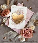 SAVE THE DATES acrylic gold magnets Personalised Blush Pink Save the Date Acrylic  Heart Magnet and Card, Gold Blush Pink Heart Wedding Save The Dates Acrylic Magnets, Save The Date Cards with heart magnet5