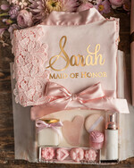 BRIDESMAID/BEST MAN BOX WILL YOU BE MY BRIDESMAID Maid Of Honor Wedding Present Box, Satin Robe Bridesmaid Proposal, natural set for wedding16