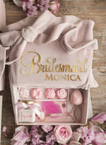 BRIDESMAID/BEST MAN BOX WILL YOU BE MY BRIDESMAID Bridesmaid Velvet wedding box, Luxury Blush Proposal Set, Natural Handmade Gift Box23