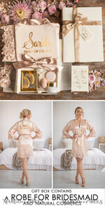 BRIDESMAID/BEST MAN BOX WILL YOU BE MY BRIDESMAID Bridesmaid Luxury Satin Robe, Maid og Honor Gift Box, Spa Day cosmetic wedding set13