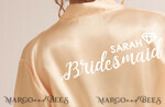 BRIDESMAID/BEST MAN BOX WEDDING ROBE  Champagne satin Maid of Honor robe,  Elegant Robe for Bridesmaid, with your custom inscription, Soft Bridesmaid Wedding Robe3