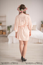 BRIDESMAID/BEST MAN BOX WEDDING ROBE  Satin wedding robe with gold foil inscription. Gift for Maid of Honor; Will you be my bridesmaid gift7