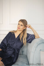 NEWLY WEDS COUPLE GIFTS Bride gifts Navy wedding robe for bride with your foil inscription, Custom Navy Blue Wedding Robe for Bride6