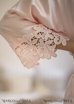 NEWLY WEDS COUPLE GIFTS Bride gifts Romantic couple present, Bridal Blush Pink Robe5