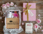 BRIDESMAID/BEST MAN BOX BRIDESMAID THANK YOU Maid of Honor Thank you BOX BRIDESMAID MUG card GOLD ROBE thank you gift box handmade soap MAKEUP BRUSH10