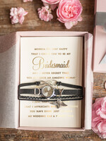 Brautjungfer/Trauzeuge Box Brautjungfer DANKE oder VORSCHLAG KLEINE BOX Brautjungfern-Vorschlag Dankeschön-Box, Boho elegante Uhr, goldene Brautjungfern-Geschenkbox5