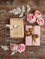 Brautjungfer/Trauzeuge Box Brautjungfer DANKE oder VORSCHLAG KLEINE BOX Brautjungfernrobe Geschenkbox, Trauzeugin Geschenkvorschlagbox, Brautjungfern goldene Robe8