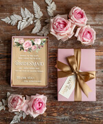 Brautjungfer/Trauzeuge Box Brautjungfer DANKE oder VORSCHLAG KLEINE BOX Brautjungfernrobe Geschenkbox, Trauzeugin Geschenkvorschlagbox, Brautjungfern goldene Robe8