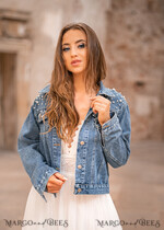 jeans wedding jacket denim bride, Text on the back, Name of the Bride8