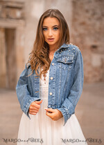 jeans wedding jacket denim bride, Text on the back, Name of the Bride8