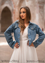 jeans wedding jacket denim bride, Text on the back, Name of the Bride8