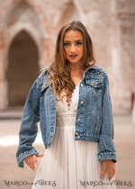 jeans wedding jacket denim bride, Text on the back, Name of the Bride8