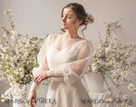 BRIDE bolero, robes, garter WEDDING BOLERO & SHRUGS Wedding Bolero Long Sleeve, Puff Sleeve Mesh Shrug,  Wedding Shrug bishop sleeve Women, Bridal Puff  Sleeve Coverup, Blouse for Bride,  Bridal Capelet, Wedding Dress Topper9