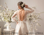 BRIDE bolero, robes, garter WEDDING BOLERO & SHRUGS Wedding Bolero Long Sleeve, Puff Sleeve Mesh Shrug,  Wedding Shrug bishop sleeve Women, Bridal Puff  Sleeve Coverup, Blouse for Bride,  Bridal Capelet, Wedding Dress Topper9