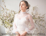 BRIDE bolero, robes, garter WEDDING BOLERO & SHRUGS Wedding Bolero Long Sleeve, Wedding Puff Sleeve Mesh Shrug, Bridal puff sleeved wedding Coverup, Blouse for Bride,  Bridal Blouse Shrug8