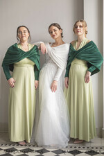 BRIDE bolero, robes, garter WEDDING BOLERO & SHRUGS emerald green velvet bolero with sleeves for bridesmaid, Wedding dress topper for maid of honour, cover for wedding dress, perfect white wedding bolero, velvet wedding bolero7