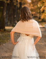 BRIDE bolero, robes, garter WEDDING BOLERO & SHRUGS Nude Velvet Wedding bolero long sleeve,Beige Shrug Women Wedding, Bridal Backless Cover, Jacket for Bride, Velvet Bridal Blouse Bridal Shrug 16