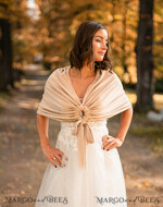 BRIDE bolero, robes, garter WEDDING BOLERO & SHRUGS Nude Velvet Wedding bolero long sleeve,Beige Shrug Women Wedding, Bridal Backless Cover, Jacket for Bride, Velvet Bridal Blouse Bridal Shrug 16