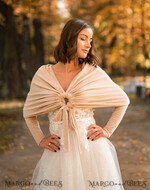BRIDE bolero, robes, garter WEDDING BOLERO & SHRUGS Nude Velvet Wedding bolero long sleeve,Beige Shrug Women Wedding, Bridal Backless Cover, Jacket for Bride, Velvet Bridal Blouse Bridal Shrug 16