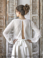 BRIDE bolero, robes, garter WEDDING BOLERO & SHRUGS Wedding Bolero Long Sleeve, Wedding Puff Sleeve Shrug, Bridal wedding Coverup,  Wedding Dress Topper, Bridal Capelet6