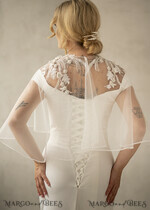 BRIDE bolero, robes, garter WEDDING BOLERO & SHRUGS blouse or bolero, perfect white wedding bolero, vintage wedding cover with decorative lace, wedding poncho8
