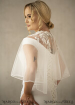 BRIDE bolero, robes, garter WEDDING BOLERO & SHRUGS blouse or bolero, perfect white wedding bolero, vintage wedding cover with decorative lace, wedding poncho8