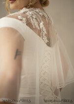 BRIDE bolero, robes, garter WEDDING BOLERO & SHRUGS blouse or bolero, perfect white wedding bolero, vintage wedding cover with decorative lace, wedding poncho8