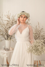 BRIDE bolero, robes, garter WEDDING BOLERO & SHRUGS White Chifon Wedding bolero long sleeve Shrug Women Wedding, Bridal Backless Cover, Jacket for Bride,  Bridal Blouse Bridal Shrug 10
