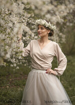 BRIDE bolero, robes, garter WEDDING BOLERO & SHRUGS Delicate Velvet Wedding Bolero, blouse or bolero, wedding bolero, Beige wedding velvet bolero or cover for Bride6