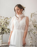 BRIDE bolero, robes, garter WEDDING BOLERO & SHRUGS Wedding Bolero Mesh, Wedding Mesh Shrug, Bridal Tulle wedding Coverup,  Wedding Dress Topper,  Bridal Capelet mesh12