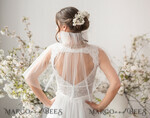 BRIDE bolero, robes, garter WEDDING BOLERO & SHRUGS Wedding Bolero Mesh, Wedding Mesh Shrug, Bridal Tulle wedding Coverup,  Wedding Dress Topper,  Bridal Capelet mesh12