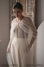 BRIDE bolero, robes, garter WEDDING BOLERO & SHRUGS bolero or jacket for Bride, elegant wedding bolero, tulle cover with pearls, wedding poncho12