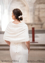 BRIDE bolero, robes, garter WEDDING BOLERO & SHRUGS Ivory Wedding bolero long sleeve Balckless Shrug Women Wedding, Bridal Sweater Cover, Jacket for Bride, Bridal backless Blouse, Bridal Shrug 6