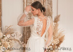 BRIDE bolero, robes, garter WEDDING BOLERO & SHRUGS Lace Wedding Bolero Long Sleeve , Bare Back Lace, Wedding Puff Sleeve Mesh Shrug, Bridal Bishop sleeved wedding  Lace Coverup, Lace Blouse for Bride,  Bridal Capelet mesh30
