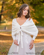 BRIDE bolero, robes, garter WEDDING BOLERO & SHRUGS Ivory Wedding bolero long sleeve Shrug Women Wedding, Wedding dress Topper, Bridal Sweater Coverup, Jacket for Bride,  Bridal Blouse Bridal Shrug 26