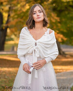 BRIDE bolero, robes, garter WEDDING BOLERO & SHRUGS Ivory Wedding bolero long sleeve Shrug Women Wedding, Wedding dress Topper, Bridal Sweater Coverup, Jacket for Bride,  Bridal Blouse Bridal Shrug 26