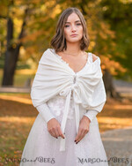BRIDE bolero, robes, garter WEDDING BOLERO & SHRUGS Ivory Wedding bolero long sleeve Shrug Women Wedding, Wedding dress Topper, Bridal Sweater Coverup, Jacket for Bride,  Bridal Blouse Bridal Shrug 26