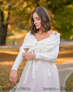 BRIDE bolero, robes, garter WEDDING BOLERO & SHRUGS Ivory Wedding bolero long sleeve Shrug Women Wedding, Wedding dress Topper, Bridal Sweater Coverup, Jacket for Bride,  Bridal Blouse Bridal Shrug 26