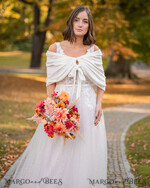 BRIDE bolero, robes, garter WEDDING BOLERO & SHRUGS Ivory Wedding bolero long sleeve Shrug Women Wedding, Wedding dress Topper, Bridal Sweater Coverup, Jacket for Bride,  Bridal Blouse Bridal Shrug 26