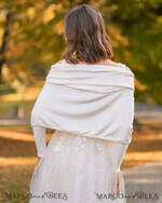 BRIDE bolero, robes, garter WEDDING BOLERO & SHRUGS Ivory Wedding bolero long sleeve Shrug Women Wedding, Wedding dress Topper, Bridal Sweater Coverup, Jacket for Bride,  Bridal Blouse Bridal Shrug 26